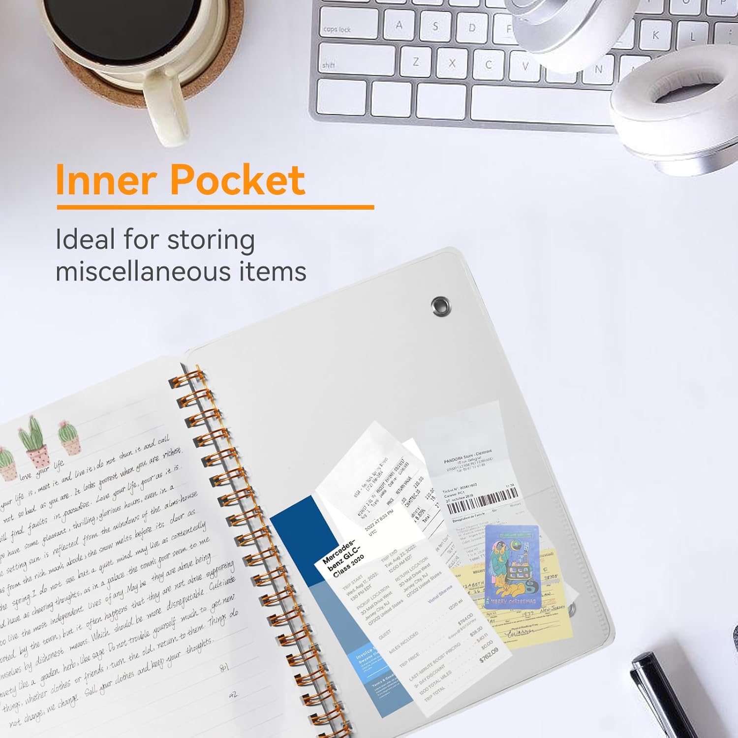 4 PCS Small Spiral Notebook 5x7, Spiral Journal Notebook, Notebooks for Work, Note Taking, School, Small Notebooks 5x7 with Strap, Cute Notebooks for Women 50 Sheets - Image 4