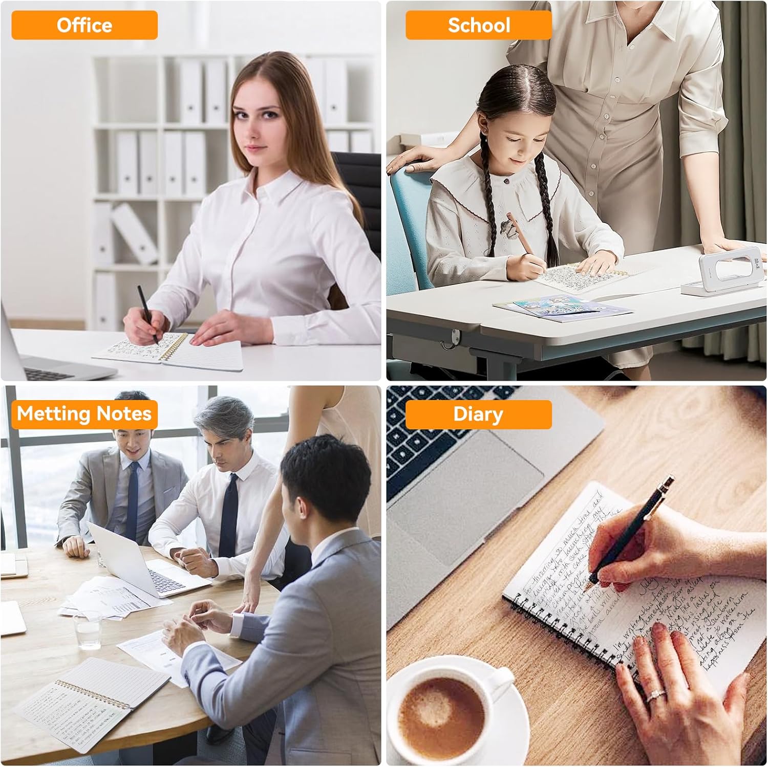 4 PCS Small Spiral Notebook 5x7, Spiral Journal Notebook, Notebooks for Work, Note Taking, School, Small Notebooks 5x7 with Strap, Cute Notebooks for Women 50 Sheets - Image 7