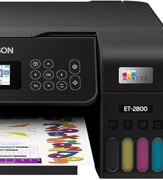 Epson EcoTank ET-2800 Wireless Color All-in-One Cartridge-Free Supertank Printer with Scan and Copy – The Ideal Basic Home Printer - Black, Medium