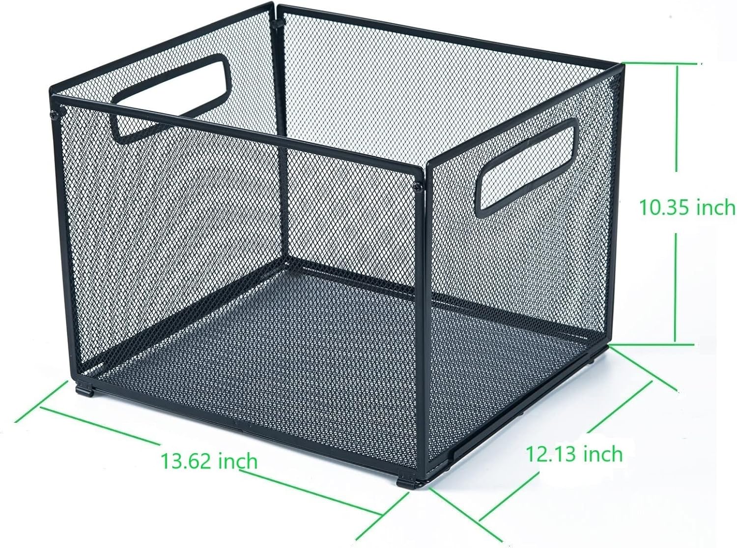 SETTFRFE Letter Size Hanging Folder Organizer,Metal Mesh Hanging File Folder Box,Office File Baskets,Black - Image 3