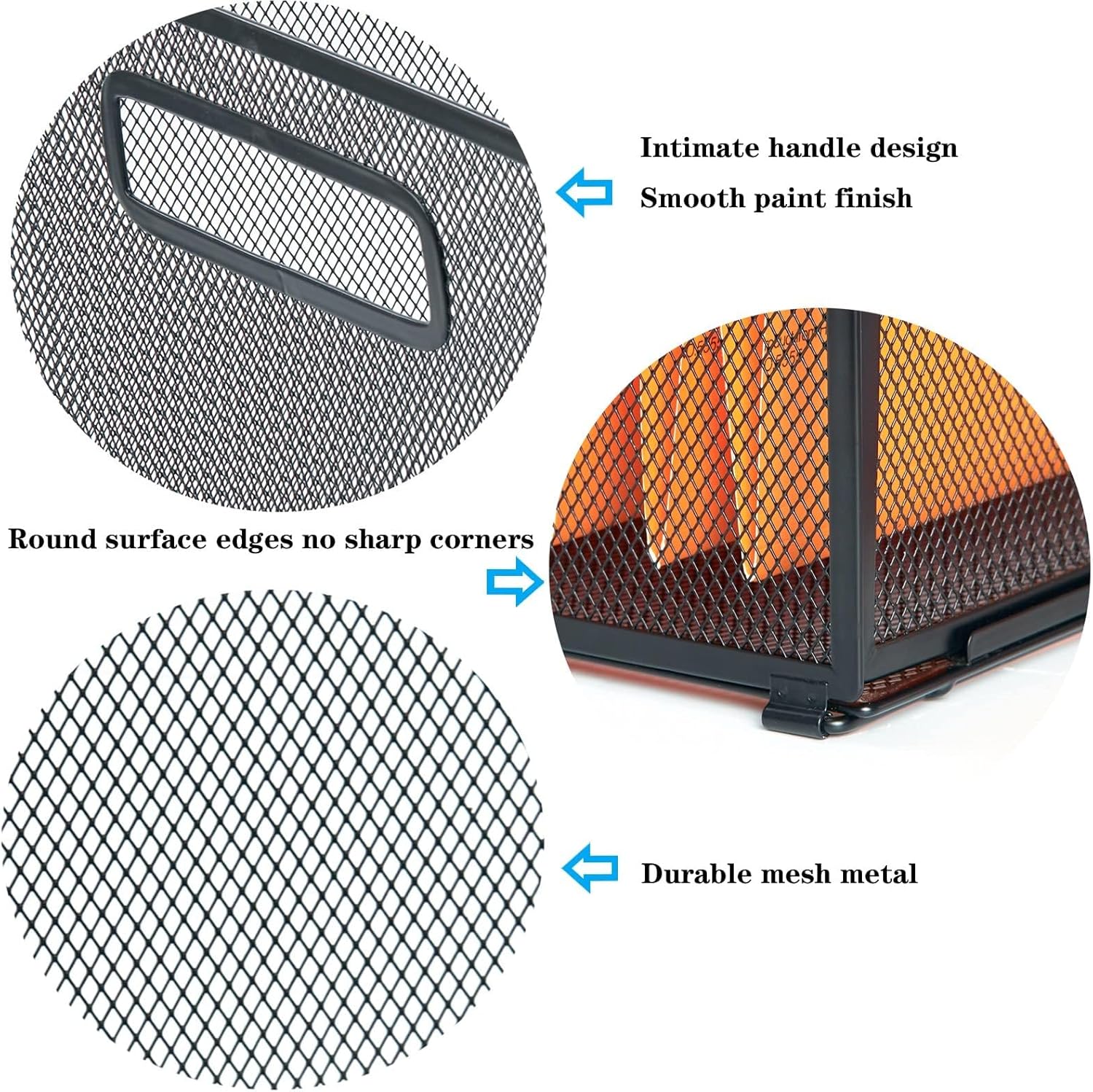 SETTFRFE Letter Size Hanging Folder Organizer,Metal Mesh Hanging File Folder Box,Office File Baskets,Black - Image 4