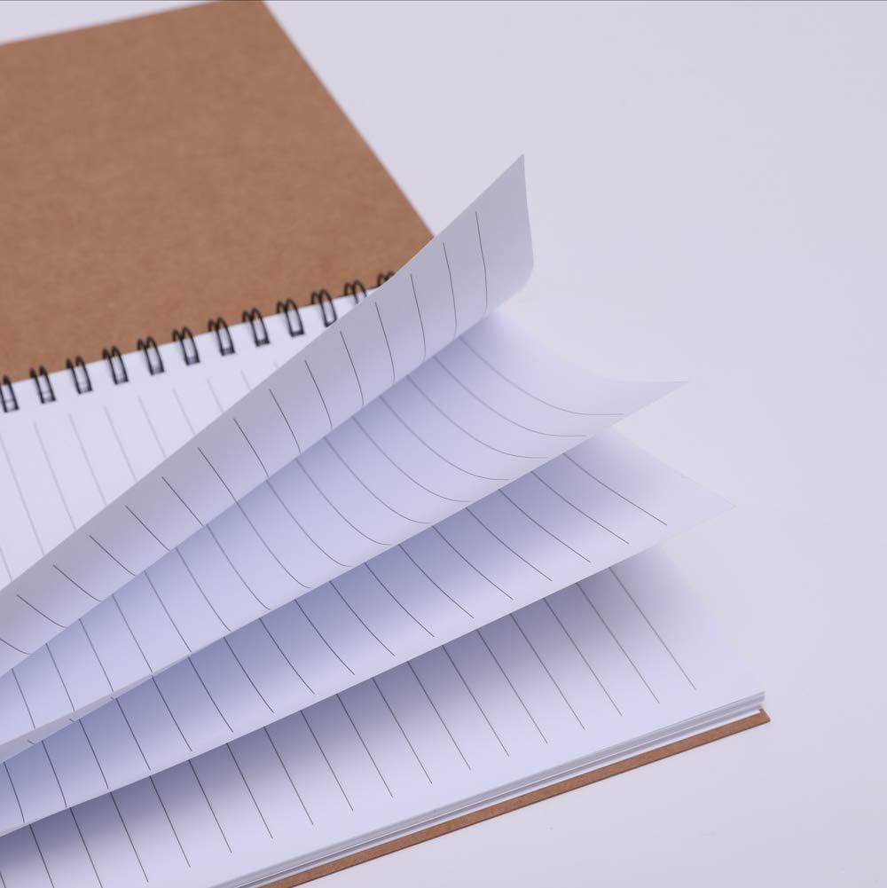 Spiral Notebooks College Ruled, Lined For Memo Diary Journal, Wirebound Notepads 100 Pages (50 Sheets), 8.4" x 5.7", 2 Pcs - Image 3