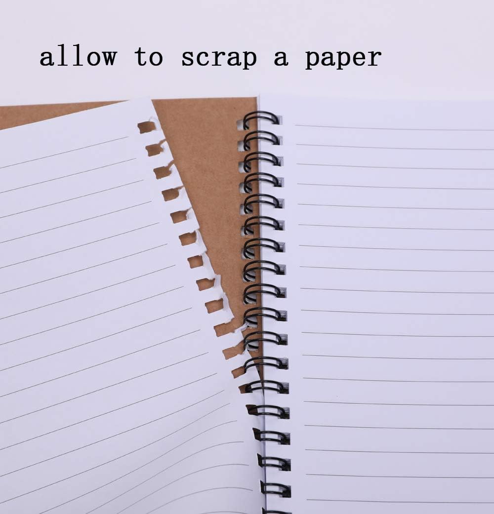 Spiral Notebooks College Ruled, Lined For Memo Diary Journal, Wirebound Notepads 100 Pages (50 Sheets), 8.4" x 5.7", 2 Pcs - Image 4